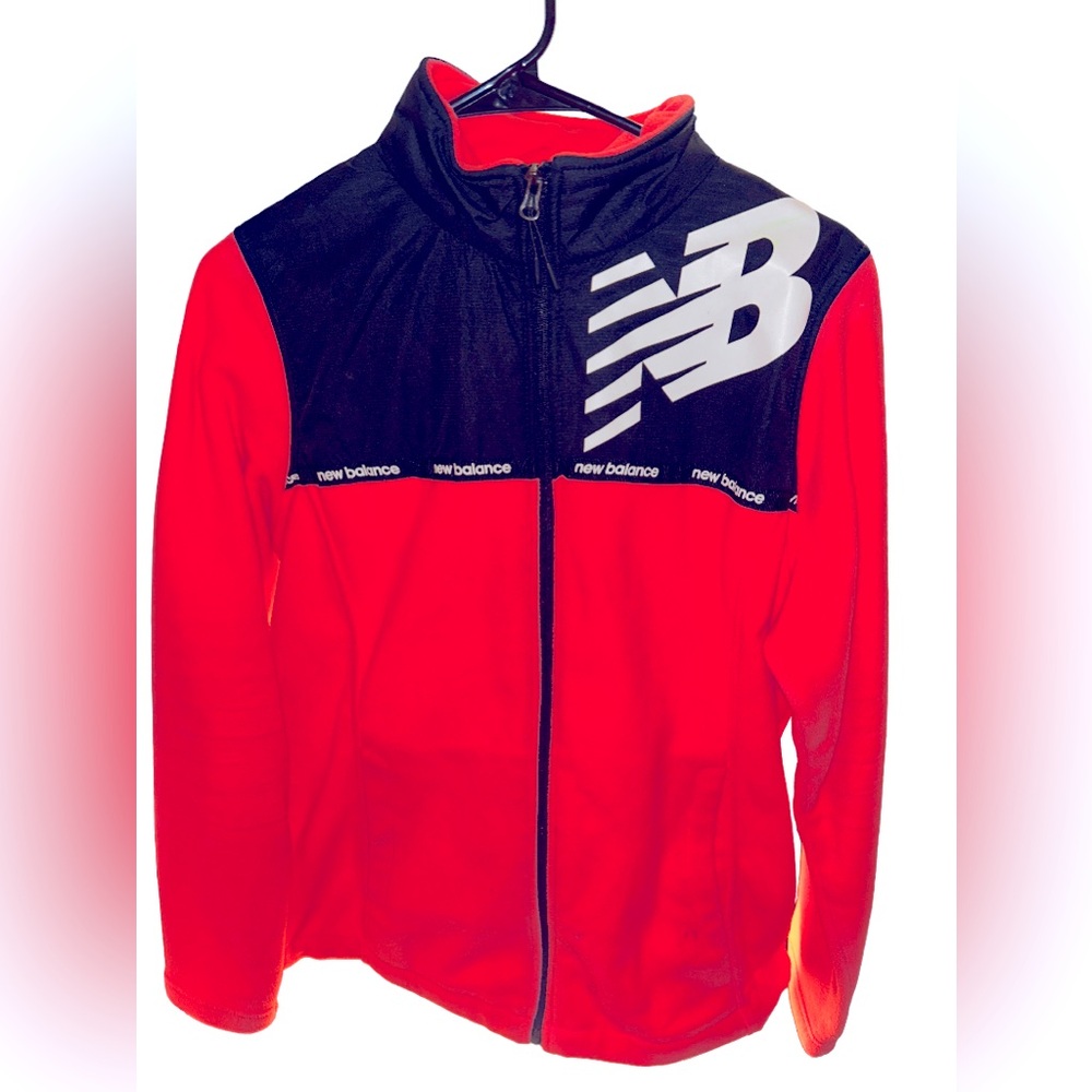 New Balance Women’s Hot Pink and Black Sporty Zipper-Up Sweater